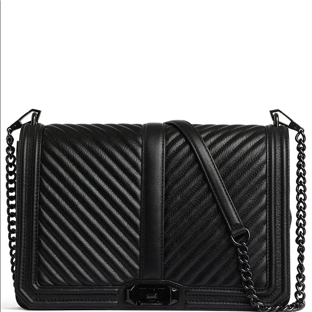 Rebecca Minkoff Black Chevron Large Bag